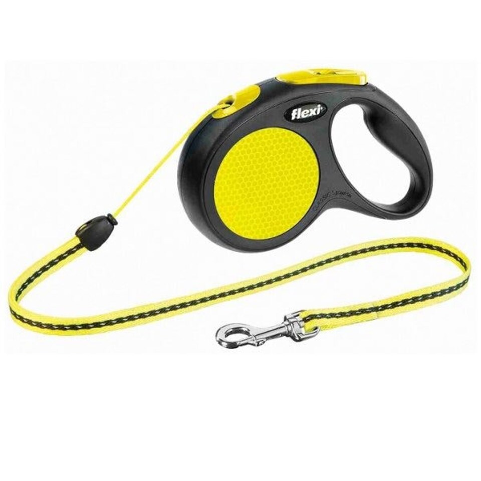 Flexi Neon Retractable Cord Dog Lead - Small