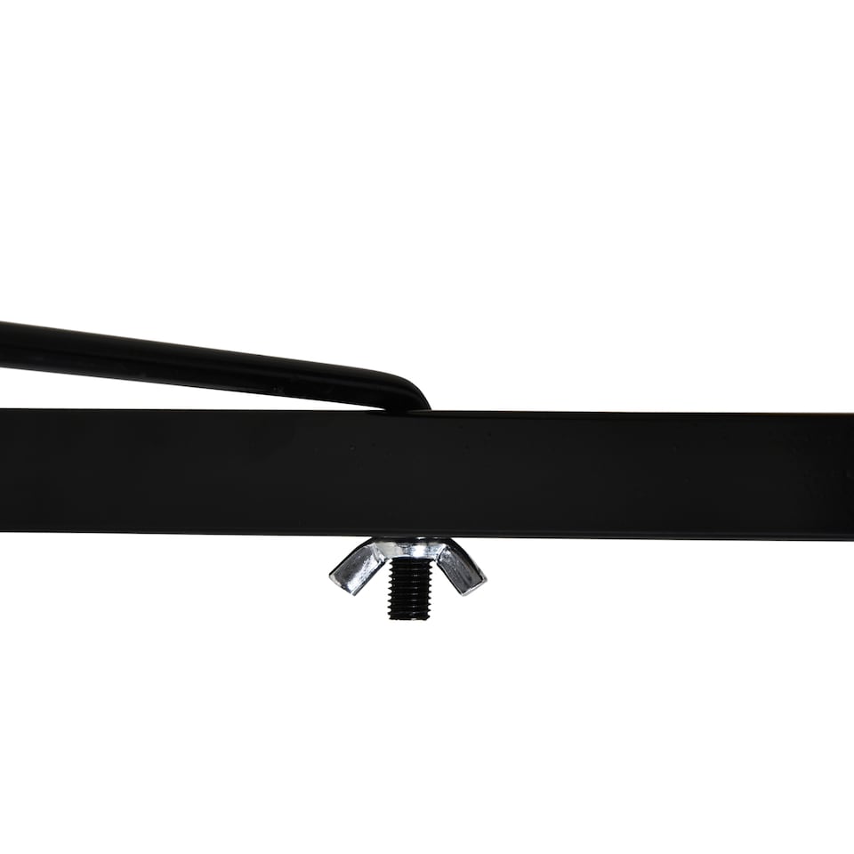 image 1 of HOMCOM 100 cm Foldable Garage Work Bench, Craft Table MDF Workstation, Heavy-duty Steel Frame with Ruler, Protractor | Black