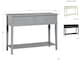 image 3 of Franklin Console Table with 2 Drawers White | White | White