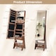image 2 of COSTWAY Freestanding Jewelry Cabinet Floor Jewelry Armoire Organizer