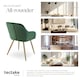 image 7 of Dining Chair Marilyn - quilted velvet, continuous backrest, gold steel legs - per piece Green | Dark Green/Gold