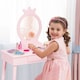 image 4 of COSTWAY Pretend Makeup Dressing Table Kids Vanity Table Pink