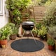 image 1 of Round BBQ Floor Protection Mat | Black