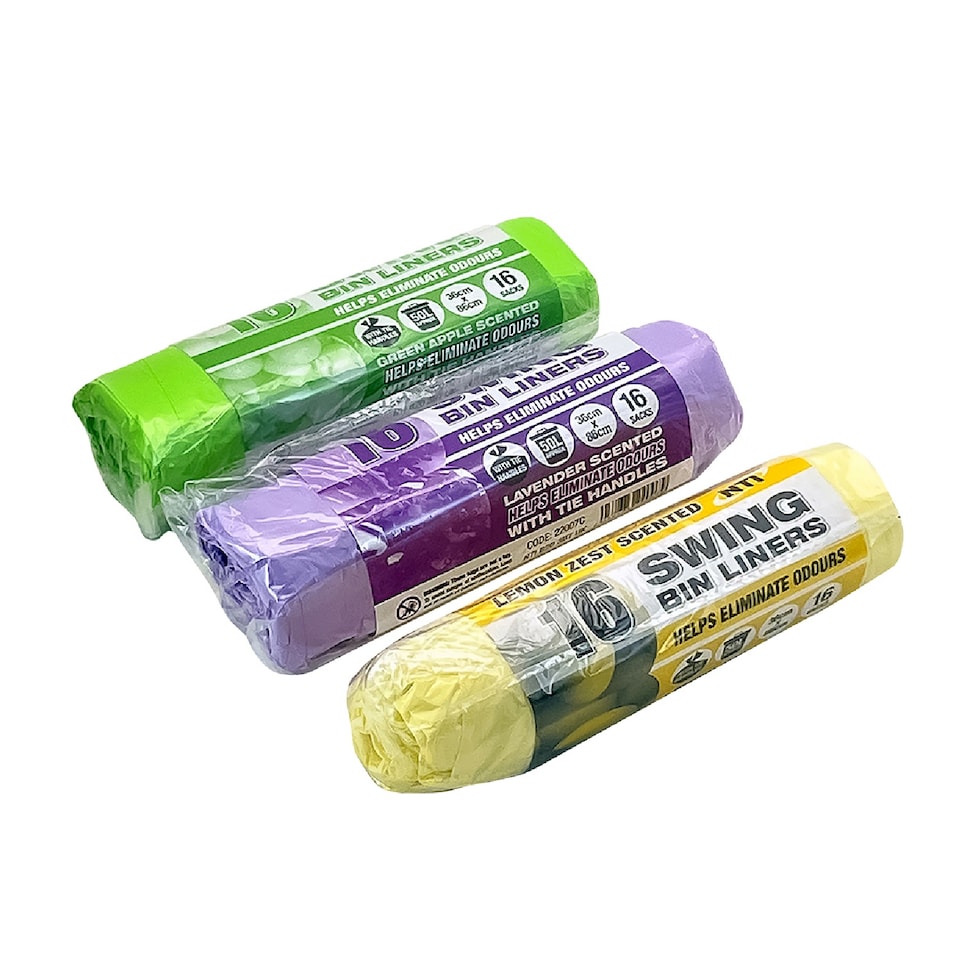 image 1 of Pack Of 160 Swing Bin Liners Scented With Tie Handles For Home Rubbish