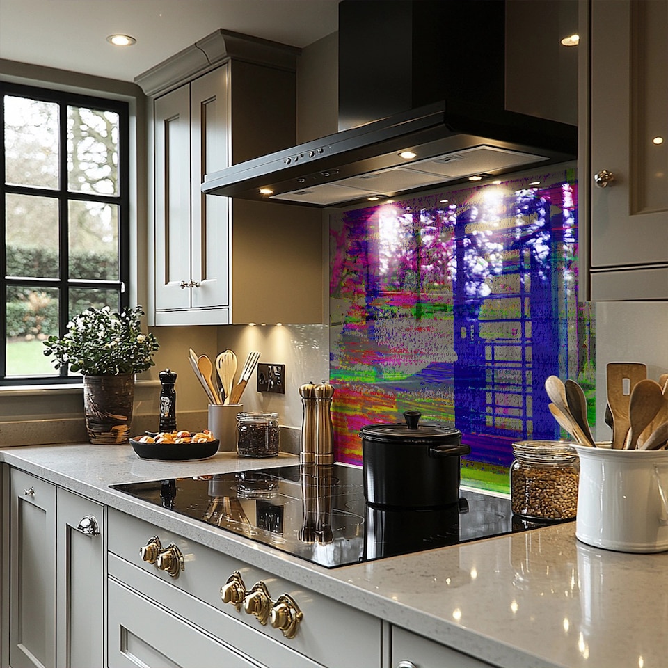 image 1 of London Post Box Splash Back | White