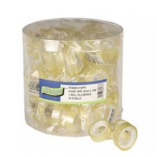 Ultratape Clear Mini Sellotape Roll Tub (75  Rolls) - Clear - One Size