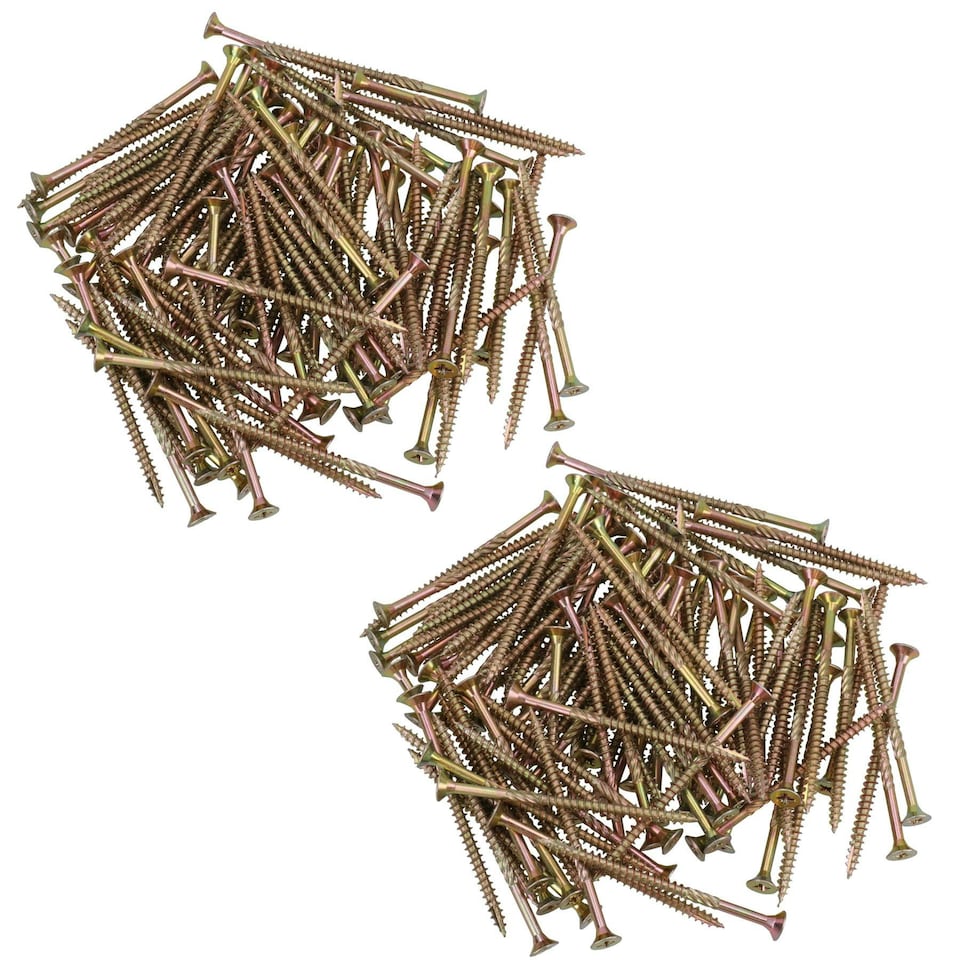 image 1 of Countersunk Wood Screws 5.0 x 80mm Serrated Edge Prevent Splitting PZ2 200pc