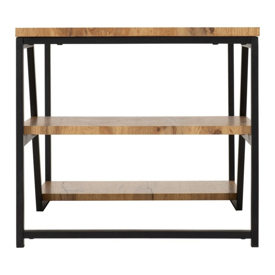 image 1 of Durham Coffee Table - L50 x W100 x H45 cm - Light Oak Effect - Black | Black