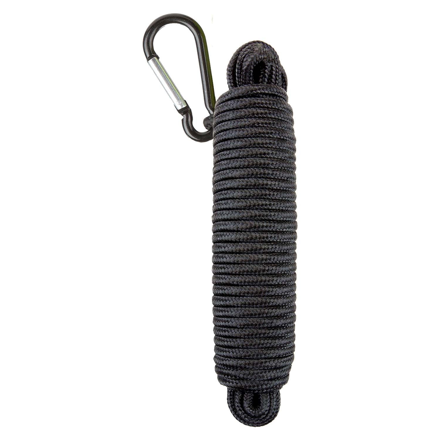 VFM e-Store Carabiner Utility Rope Strong & Durable For Camping 15m 0. Black