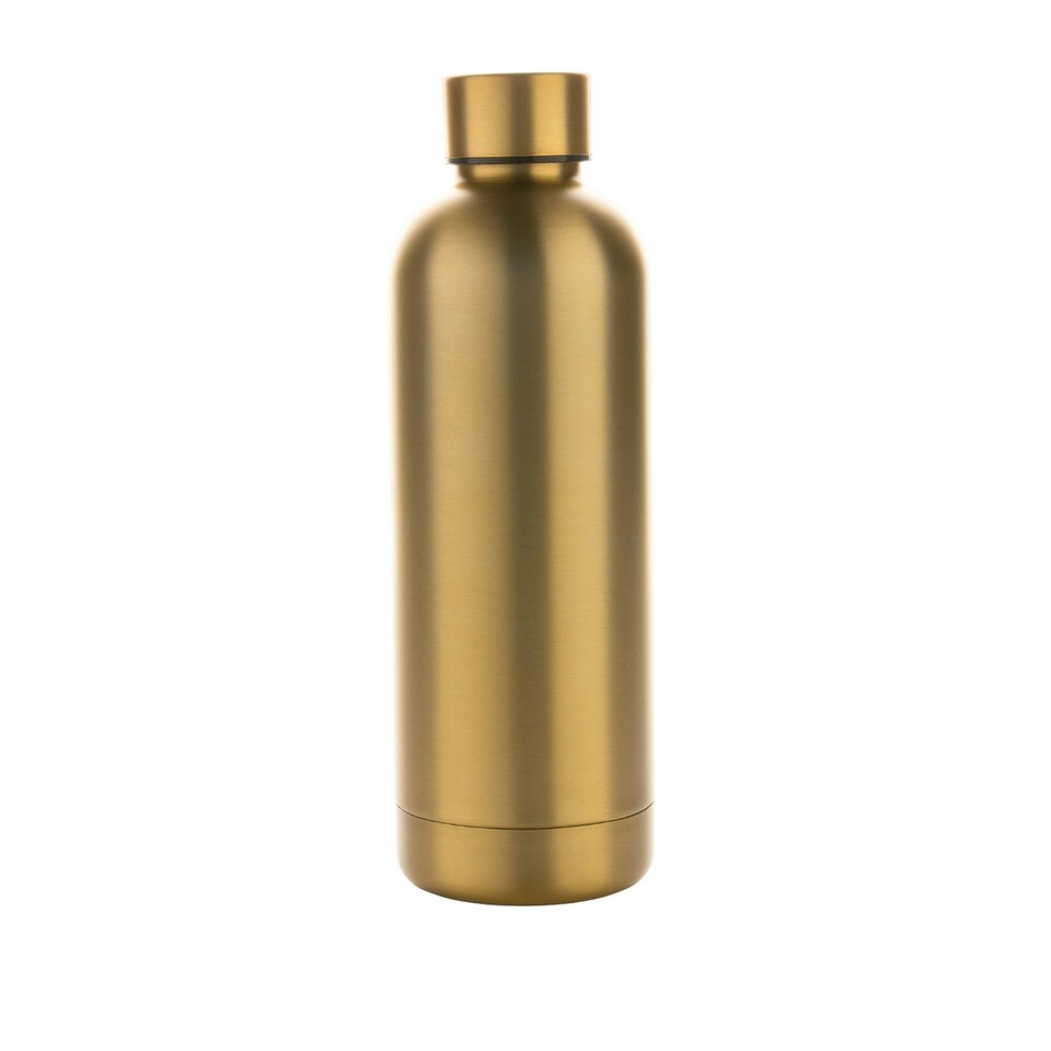 image 1 of XD Collection Impact Recycled Stainless Steel Vacuum Insulated 500ml Water Bottle - Golden - One Size Yellow | One Size