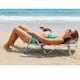 image 4 of Gr8 Garden Grey Folding Beach Deck Chair Portable Sun Bed Lounger 4 Adjustable Position