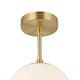 image 4 of Traditional Glass Globe IP44 Bathroom Ceiling Light Fixture in Brushed Gold | Gold