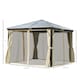 image 7 of Outsunny 3 x 3(m) Hardtop Gazebo Canopy with Mosquito Netting and Curtains