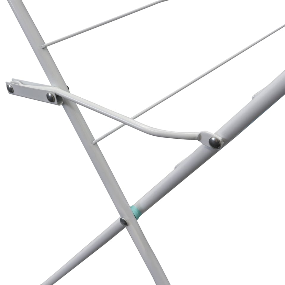 image 1 of JVL 3 Tier Airer with Oval Sock Dryer, Stainless Steel, White, Medium