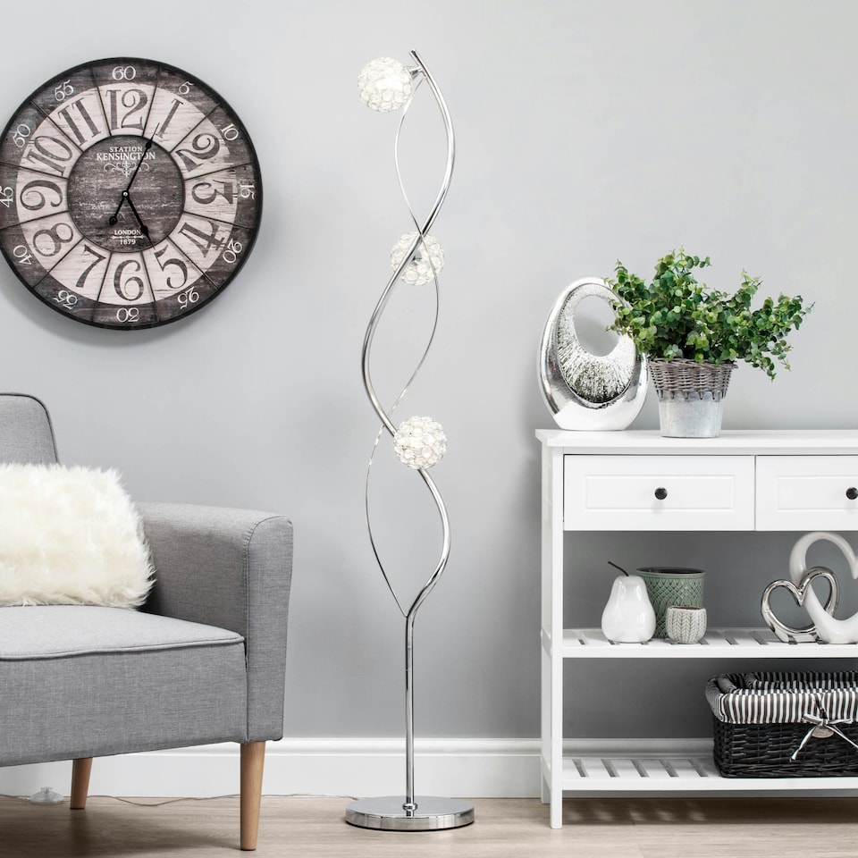 image 1 of BHS Orianna Floor Lamp, Chrome