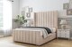image 2 of Sloomy Melbourne Sand Naples Bed Frame With Mattress  With 50" Upholstered Wingback Headboard 2'6 Small Single