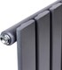 image 3 of Radiator Single Panel 600x1156mm Flat Panel Vertical Column Radiator | Grey | 1