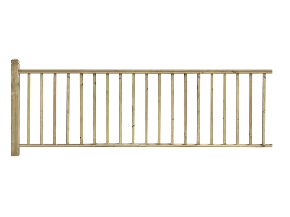 image 1 of eDecks Softwood Handrail System Decking Extension Kit, 3085mm - Colonial