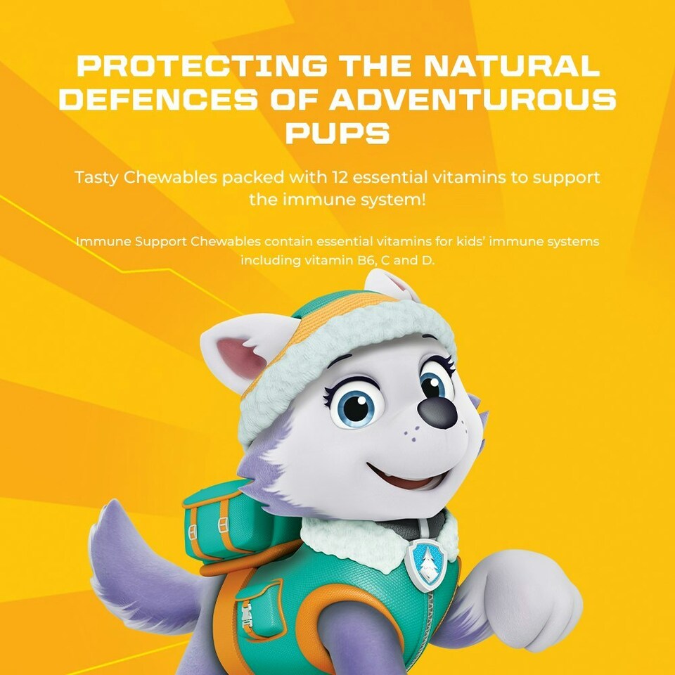 image 1 of PAW Patrol Bones & Teeth Chewables, 60 Vegan Tablets, No Sugar