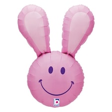 Pink Smiley Bunny Easter Helium Foil Giant Balloon 76cm / 30 in