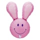 image 1 of Pink Smiley Bunny Easter Helium Foil Giant Balloon 76cm / 30 in