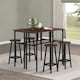 image 4 of 6PC Industrial Dining Table And Stools Set Rustic Brown Brown