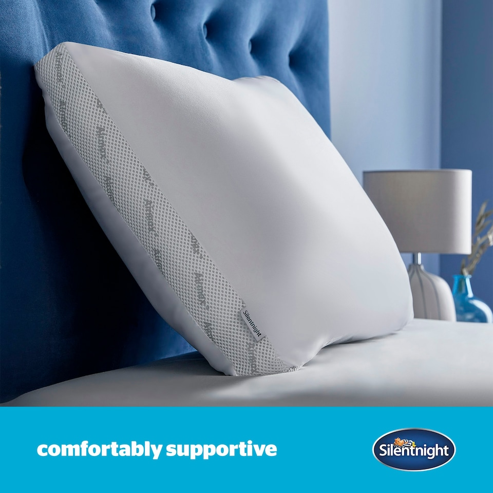 image 1 of Silentnight Airmax 5cm Mattress Topper and Pillow Set White | Single with 1 Pillow | Single