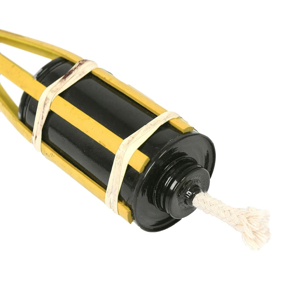 image 1 of Harbour Housewares Bamboo Garden Fire Torches - 113cm - Yellow - Pack of 6