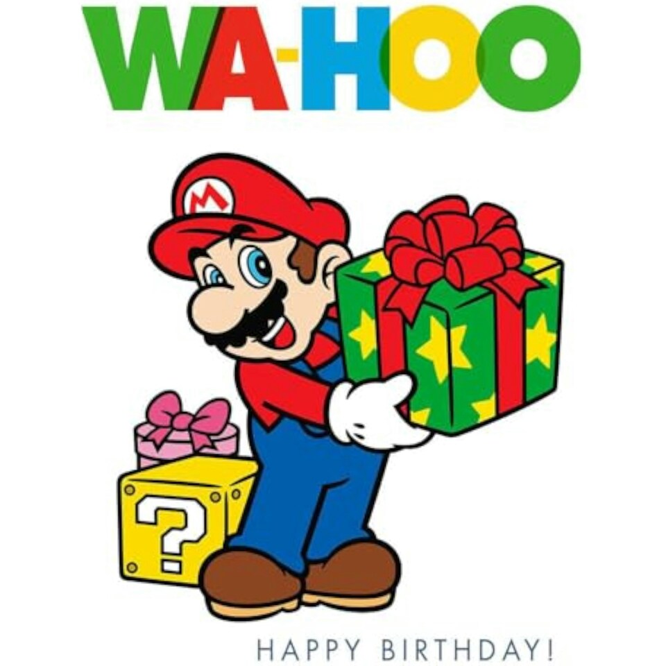 Mario Birthday Greetings Card