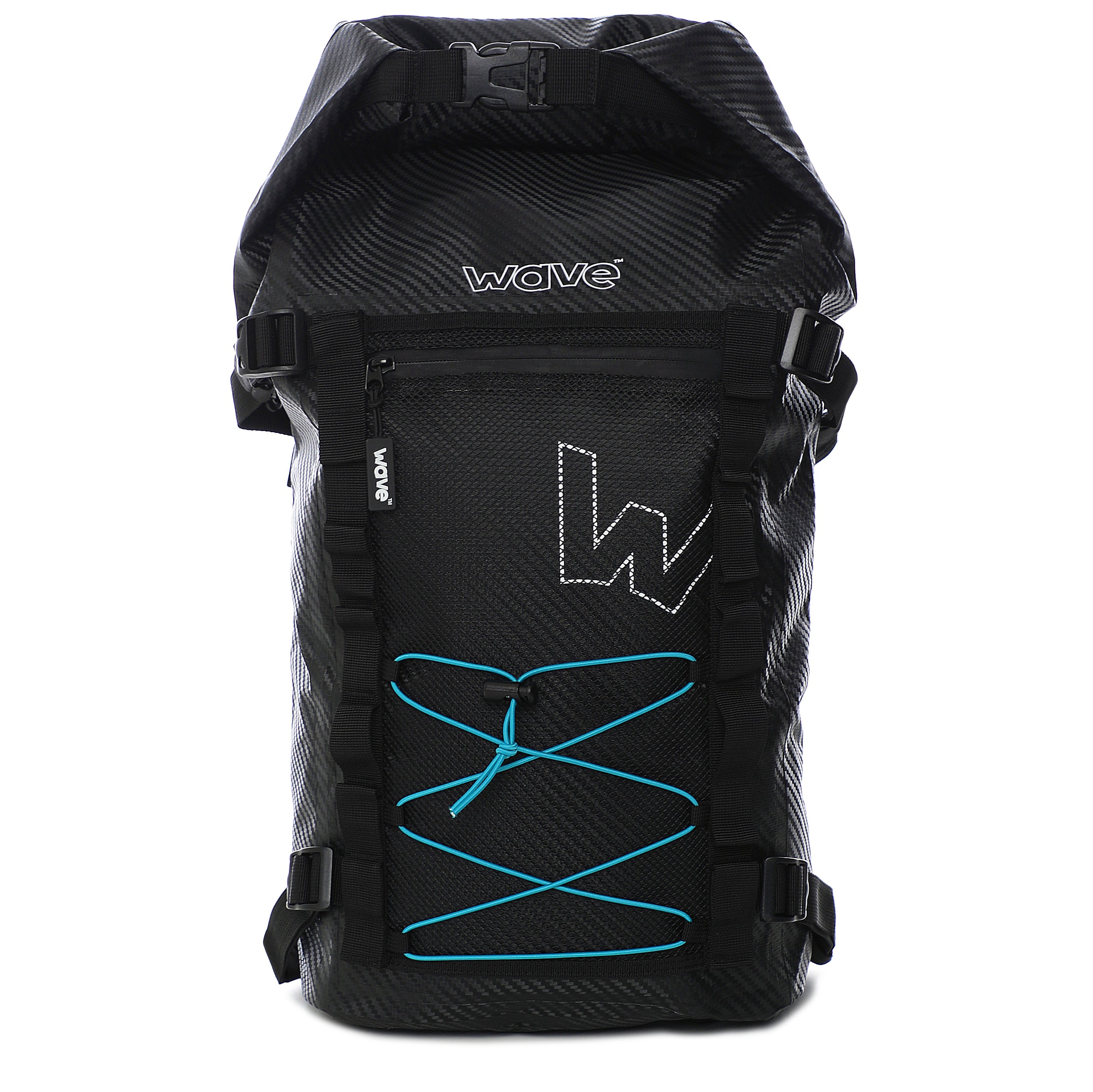 Wave Sups Wave Waterproof PVC Roll-Top Deck Bag 20L - Black