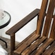 image 8 of Outsunny Outdoor Wooden Garden Bench, Patio Loveseat Chair with Slatted Backrest and Smooth Armrests for Two People, for Yard, Lawn, Porch, Carbonised Finish