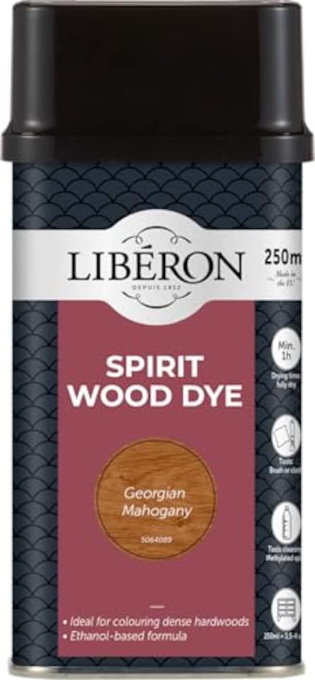 image 1 of Liberon Spirit Wood Dye Dark Oak 1 Litre - For Interior Wood