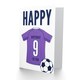 image 2 of Football Strip Kit Purple Jersey Top Age 9 Year Old Child Kids 9th Birthday Card