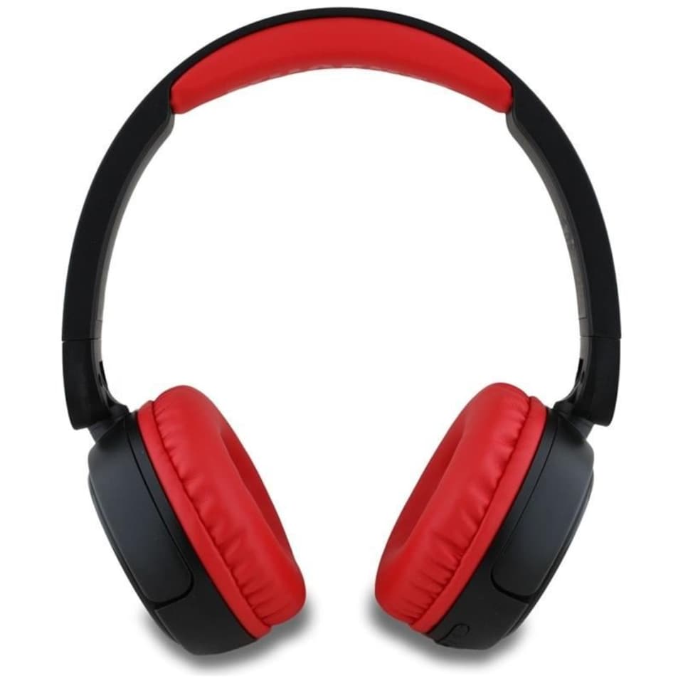 image 1 of Hello Kitty Face Logo Bluetooth Wireless Headphones Black/Red - HKOBHV6ROKFR