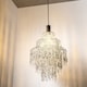 image 4 of CGC LIZA Three-Tier Extra Large Crystal & Chrome Ceiling Shade | Silver | Silver | Extra large