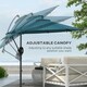 image 4 of Outsunny 3(m) Cantilever Parasol with Cross Base, Crank Handle, Tilt, Cream