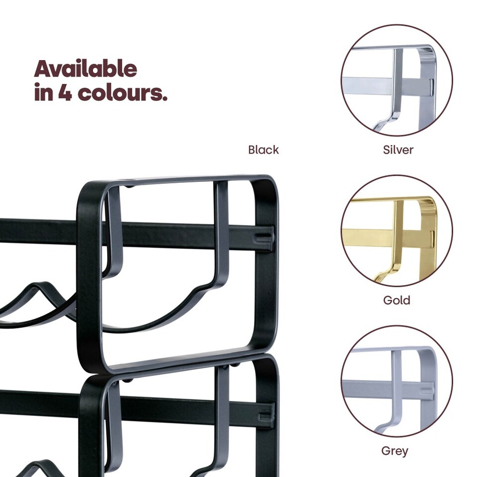 image 1 of Modular Wine Rack set of 2 Matte Black