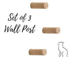 NOVECRAFTO Round Cat Wall Steps – Set of Solid Wood Wall-Mounted Shelves – Durable Climbing Steps & Bridge Platforms – Cat Wall Furniture