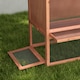 image 8 of PawHut Rabbit Hutch, 2 Tier Bunny House with Asphalt Roof, Ramp, tray, Green