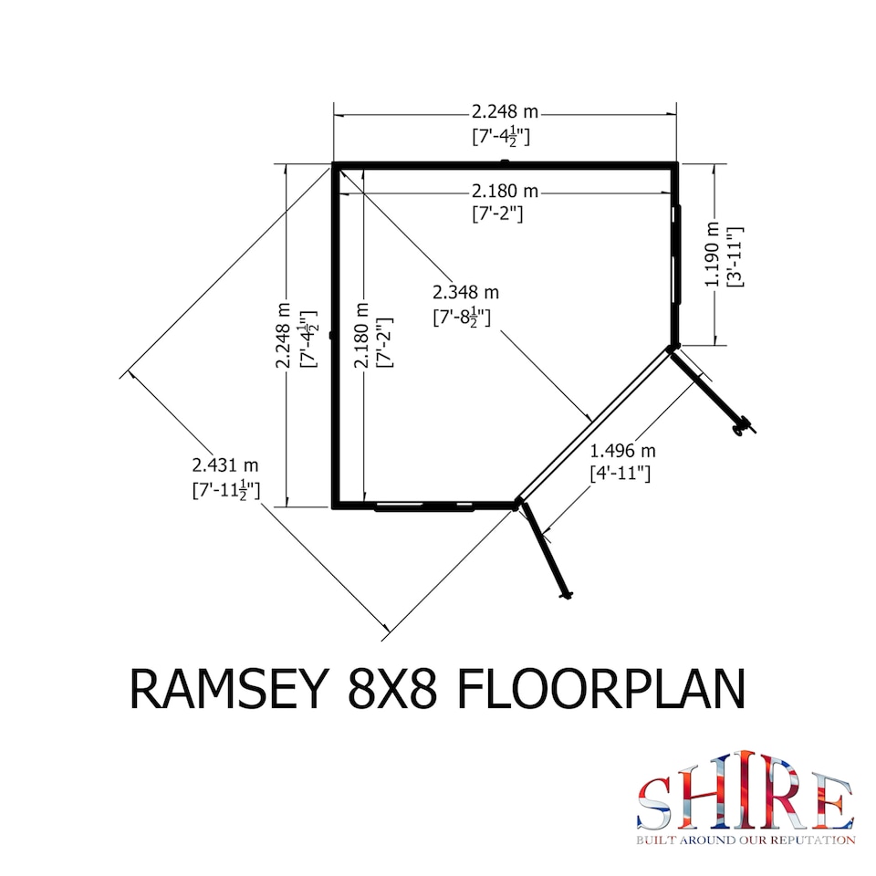 image 1 of Ramsey  8 x 8 Corner Summerhouse