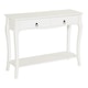 image 6 of HOMCOM Console Table Sofa Side Desk with Storage Shelves Drawers for Entryway White