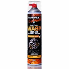Karlsten Hyper Power Wasp Nest & Hornet Killer Spray - 600ml High Strength Long Range 5 Metre Spray for Indoor and Outdoor