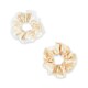 image 1 of Silver Cloud Satin Frilly Scrunchies - Buttercup Collection Yellow
