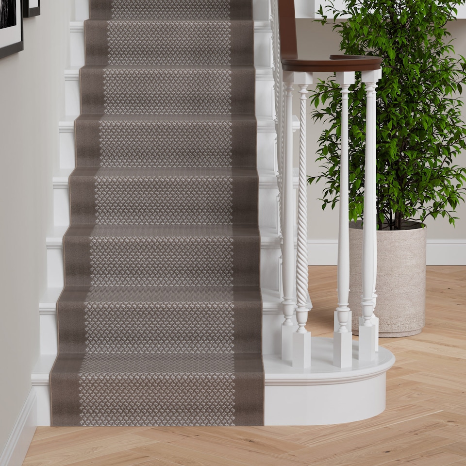 image 1 of kukoon 3ft - 39ft Grey Stair Carpet Long Hallway Custom Size Runner Rug 70cm x 640cm