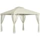 image 6 of Outsunny 3 x 3 m Metal Gazebo Garden Outdoor 2-Tier Roof Marquee Party White