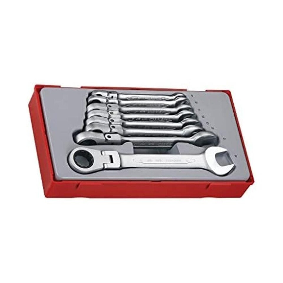 TT6508RF Flexible Ratchet Spanner Set, 8 Piece - TENTT6508RF
