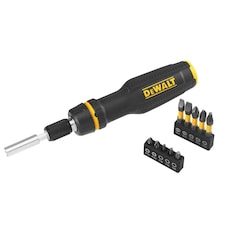 Dewalt Hand Tools Full Fit Telescoping Multi-bit Ratcheting Screwdriver + 10 Bits - Multi Colour - One Size