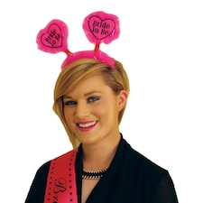 Amscan Bride To Be Hen Night Bopper Headband - Pink/Black - One Size One Size