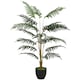 image 1 of HOMCOM 120cm Tall Artificial Fern Topiary Tree in Cement Pot, Green