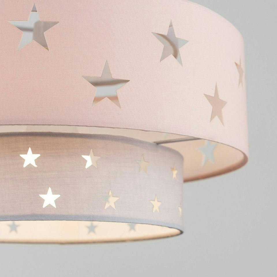 image 1 of ValueLights Weaver Pink Ceiling Pendant Shade
